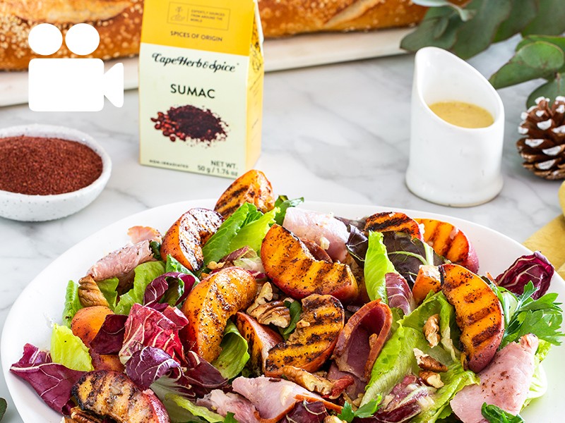 GRILLED PEACH AND GAMMON SALAD